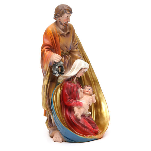 Holy Family set with 3 characters in coloured resin measuring 33cm 4
