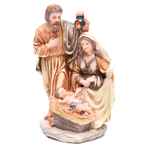 Nativity set with 3 characters in resin measuring 30cm 2