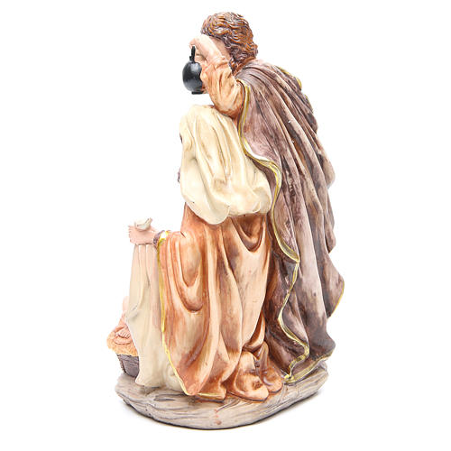 Nativity set with 3 characters in resin measuring 30cm 3