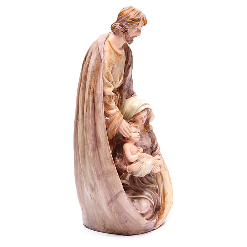 Nativity with base in coloured resin measuring 39cm 4