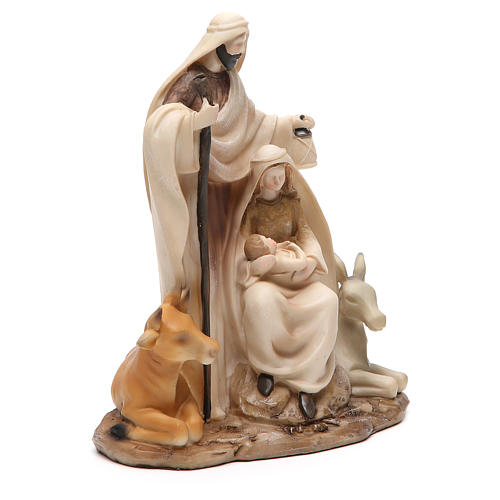 Natività stilizzata unico pezzo h. 22,5 cm resina 4