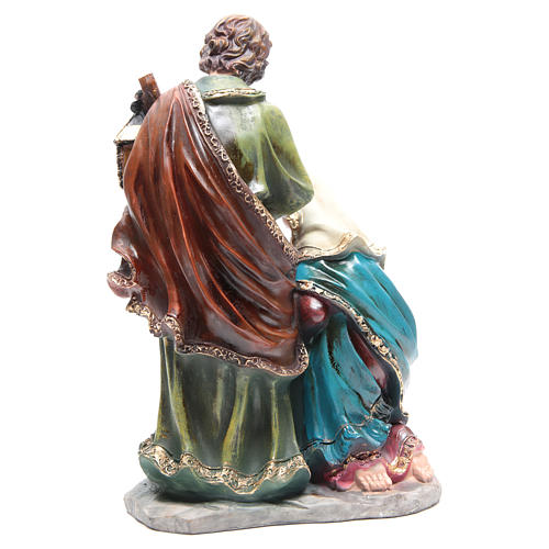 Nativité 37 cm en résine 3 santons 3