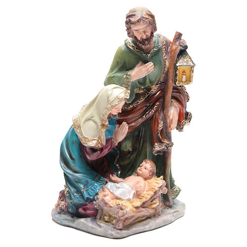 Nativité 37 cm en résine 3 santons 4