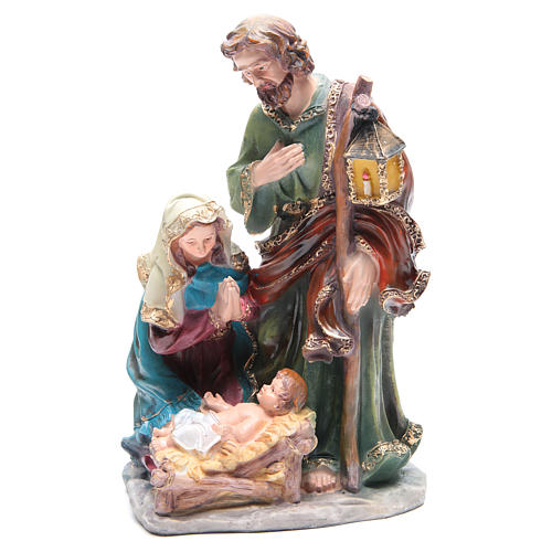 Nativity set with 3 characters in resin measuring 37cm 1