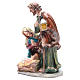 Nativity set with 3 characters in resin measuring 37cm s2