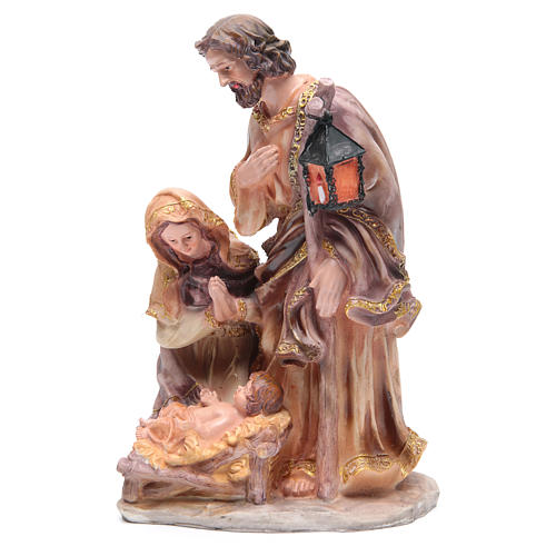 Nativity set with 3 figurines in resin measuring 37cm 2