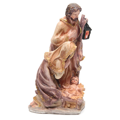 Nativity set with 3 figurines in resin measuring 37cm 4