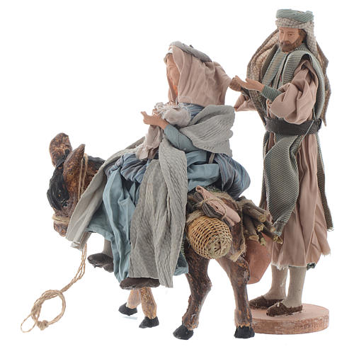 Nativity with donkey, 26cm shabby chic style 4