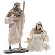 Nativity 25cm in resin and fabric, beige s1