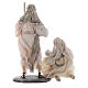 Nativity 25cm in resin and fabric, beige s2