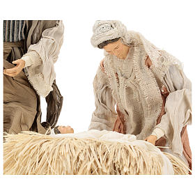 Nativité 55 cm en résine tissu style provençal