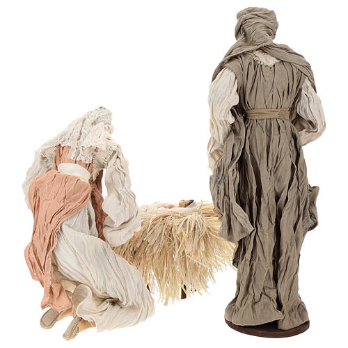 Natividade em resina tecido estilo provençal para presépio com figuras altura média 55 cm 6