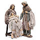 Holy Family 75cm in resin and brown fabric with chair s1