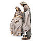 Holy Family 75cm in resin and brown fabric with chair s2