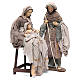 Holy Family 75cm in resin and brown fabric with chair s3