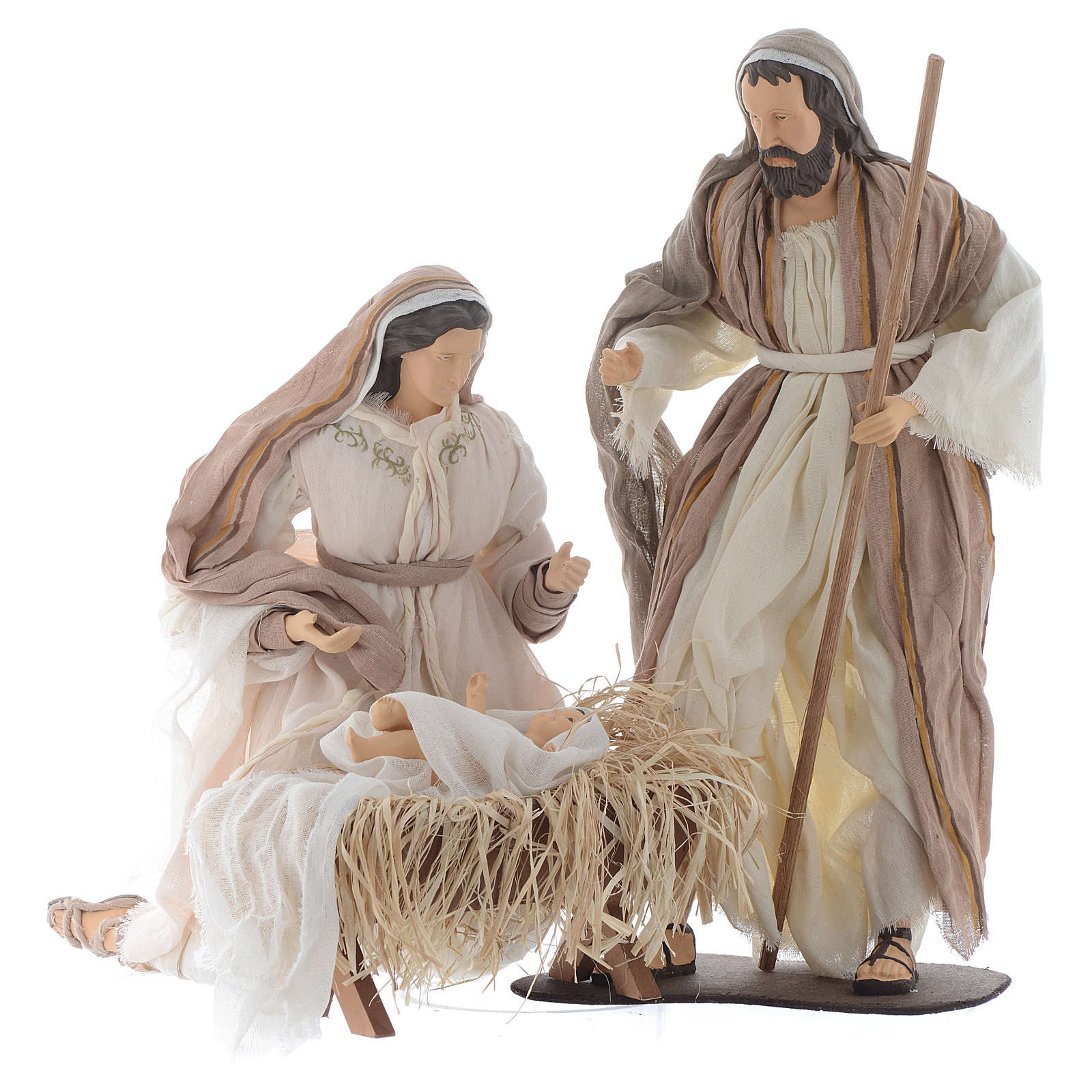 Nativity 50cm in resin and fabric, pink online sales on