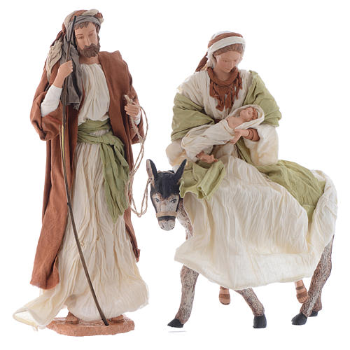 Nativity in white and brown resin 45cm 1