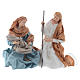 Kneeling nativity in Light blue and brown finish 23cm s1