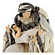 Nativity in fabric and resin, white and green 110cm s2
