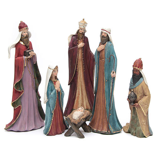 Nativity in fabric and resin, 30cm 1