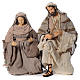 Kneeling nativity in fabric and resin, 120cm s2