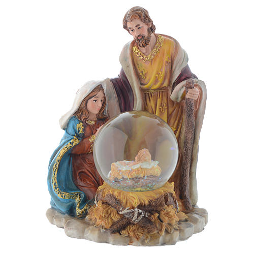 Resin nativity with globe, 21.5cm 1