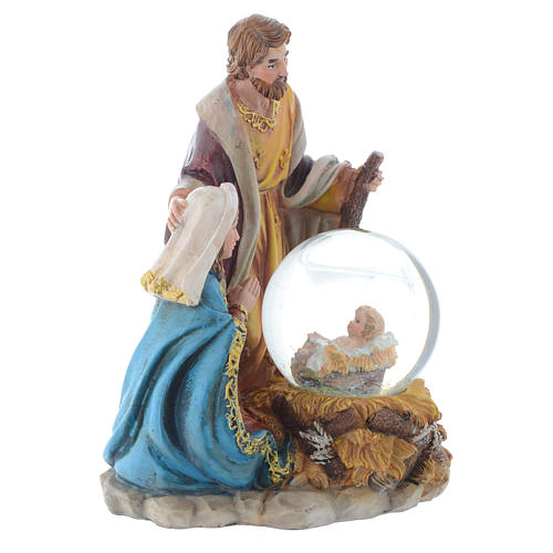 Resin nativity with globe, 21.5cm 3