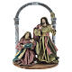 Nativity scene with arch in multicoloured resin measuring 40cm s1