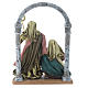 Nativity scene with arch in multicoloured resin measuring 40cm s4