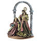 Nativité avec arc 40 cm résine finition multicolore s2
