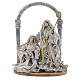Nativity scene with arch in Green Beige resin measuring 40cm s1