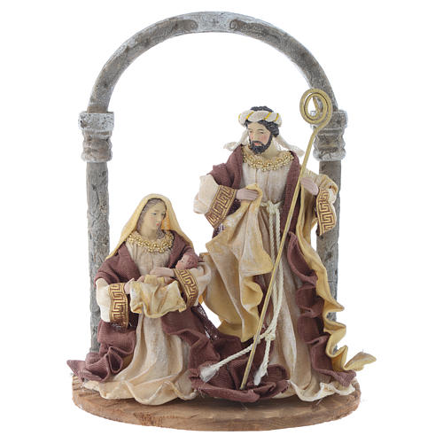 Nativity scene with arch in Cream Brown resin measuring 41cm 1