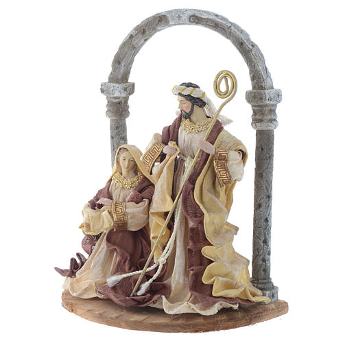 Nativity scene with arch in Cream Brown resin measuring 41cm 2
