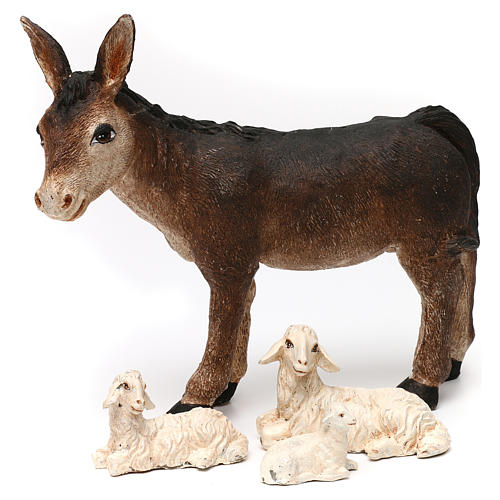 Nativité scène avec animaux et cabane 30 cm 4