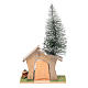 Hütte mit Tannenbaum und Heilige Familie 22x13x7cm s3