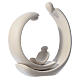 Nativité en grès porcelainé couleur ivoire 41 cm s3