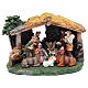 Presepe resina con capanna statue 8 cm s1