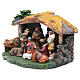 Presepe resina con capanna statue 8 cm s2