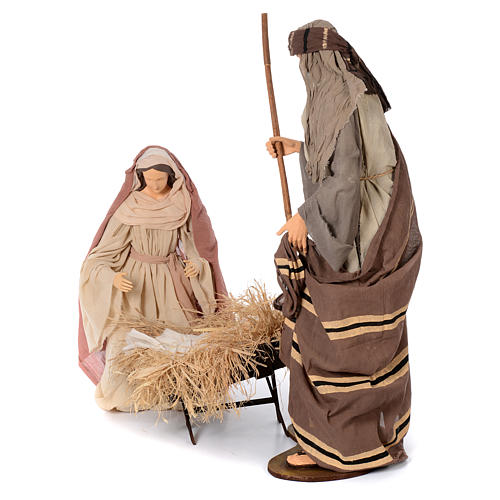 Nativity in country syle in gauze and resin 120 cm 2