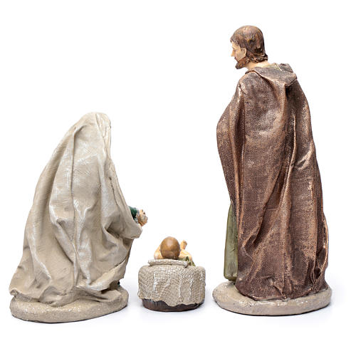 Holy family in resin 30 cm set of 3 pieces 4