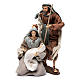 Holy family in resin, gauze and lace 50 cm s1