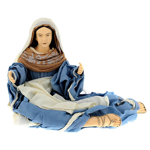 Holy family kneeling in resin 60 cm country style 3