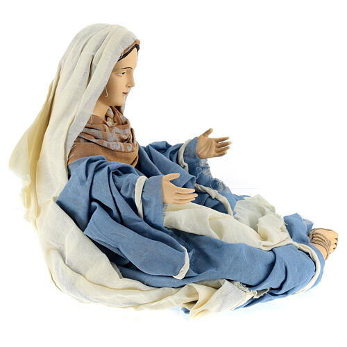 Holy family kneeling in resin 60 cm country style 9
