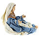 Holy family kneeling in resin 60 cm country style s9