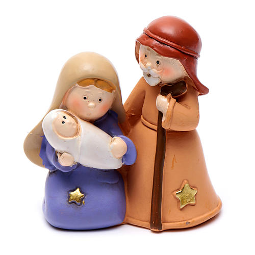 Resin Holy family 6,5 cm children collection 1
