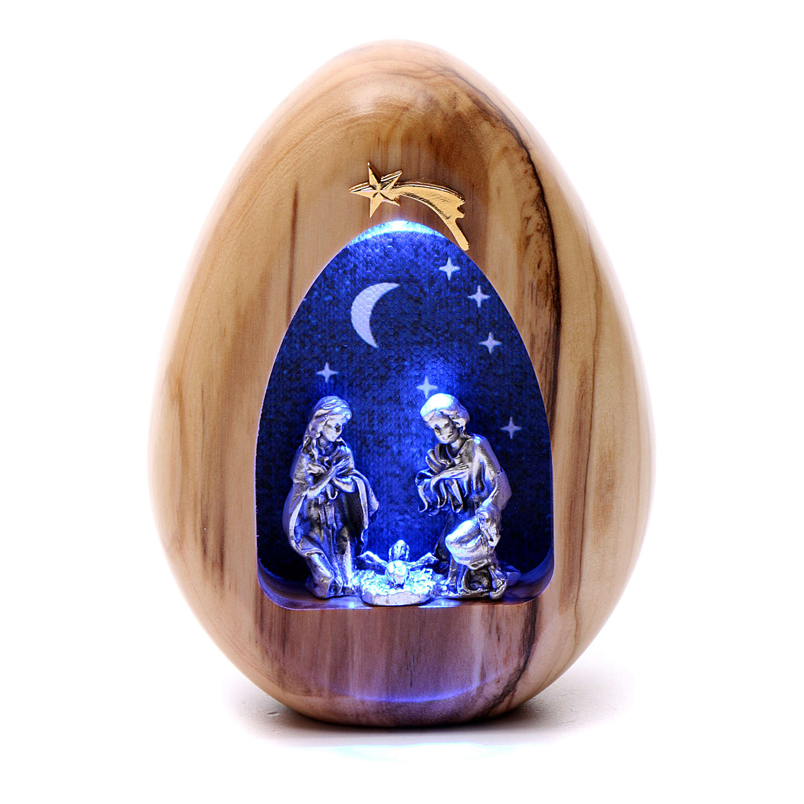 Nativity scene candle with leds and BATTERIES 11X7 cm online sales on