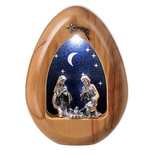 Nativity scene candle with leds and BATTERIES 11X7 cm 1