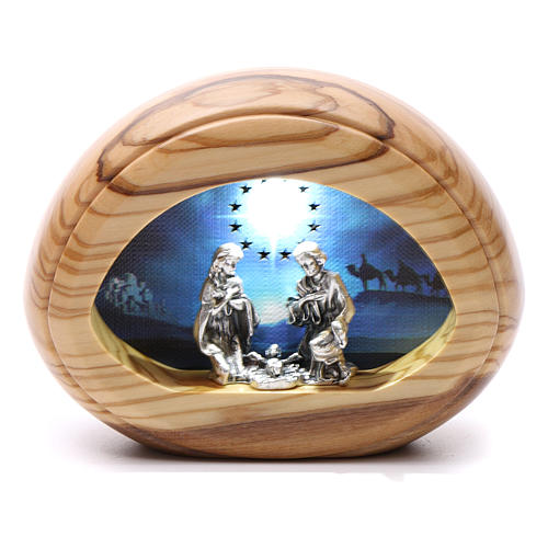 Nativity scene candle with leds and music working with BATTERIES 8X10,5