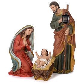 Natividade resina pintada para presépio com figuras 60 cm altura média