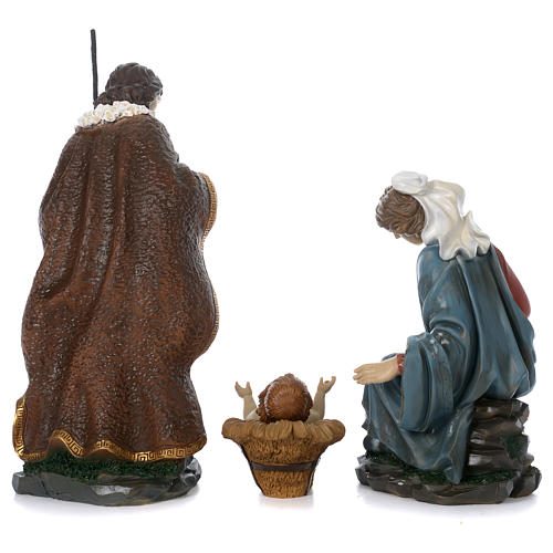 Natividade 60 cm Resina Pintada com Virgem Maria sentada 7